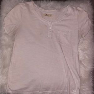 White Hollister Pocket T